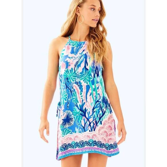 Lilly Pulitzer Pearl Jumper Dress 00 Tropical Vacation beach - Picture 1 of 12